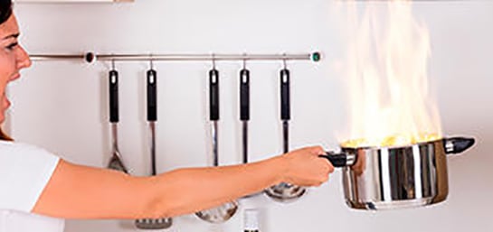 Qué hacer en caso de incendio en la cocina